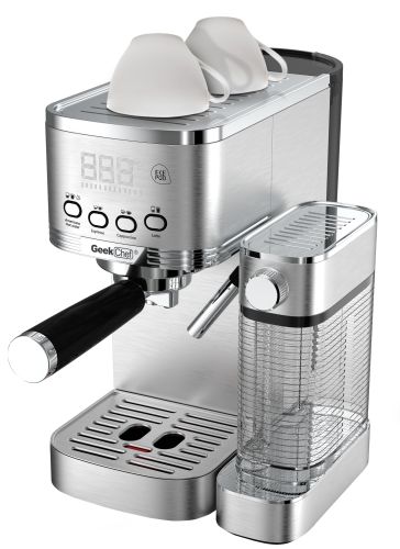 Geek Chef Espresso and Cappuccino Machine with Automatic Milk Frother,20Bar Espresso Maker for Home, for Cappuccino or Latte,with ESE POD filter, Stai Geek Chef Espresso and Cappuccino Machine with Automatic Milk Frother,20Bar Espresso Maker for Home, for Cappuccino or Latte,with ESE POD filter, Stai