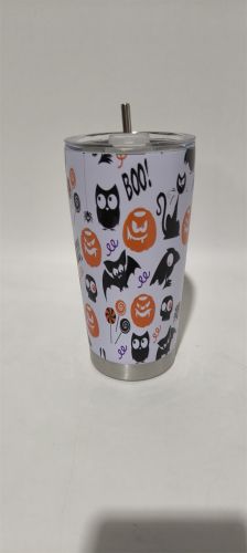 Digital Printing Halloween Cup With Straw