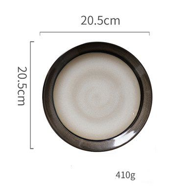 Creative Retro Ceramic Nostalgic Round Shallow Dish Home