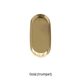 Brass Gold Stainless Steel Desktop Storage Tray (Option: Golden Small Tray)