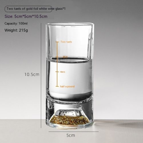 Diamond Surface Gold Foil Jinshan Liquor Crystal Glass