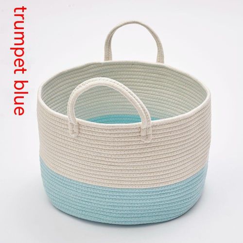 Cotton Braided Storage Bucket Fuzzy Ball Hanging Drop