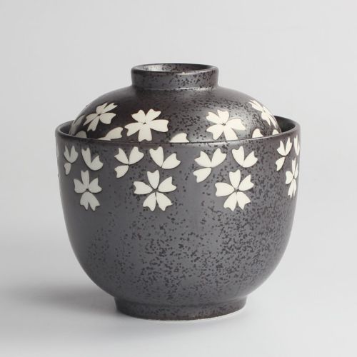 Japanese Ceramic Rice Bowl With Lid Preservation Cup