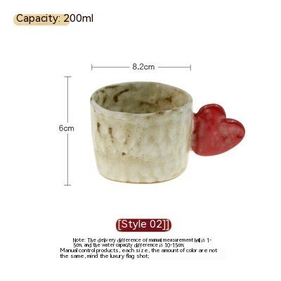 Japanese Retro Love Ceramic Water Cup
