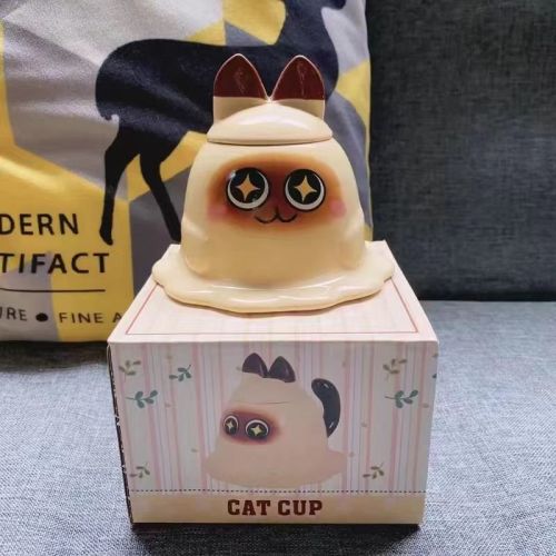 Cute Cat Cup Siamese Cat With Lid