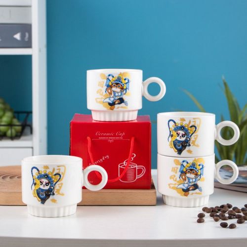 Creative Porcelain Cup Cartoon Couple Mug