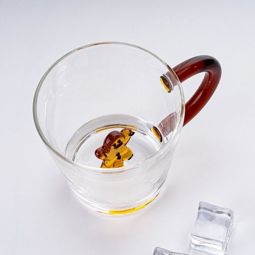Creative Glass Transparent Three-dimensional Shape Color Cup