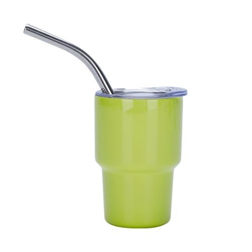 Metal Cup Car Large Ice Cup With Straw