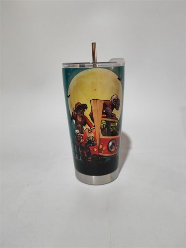Digital Printing Halloween Cup With Straw