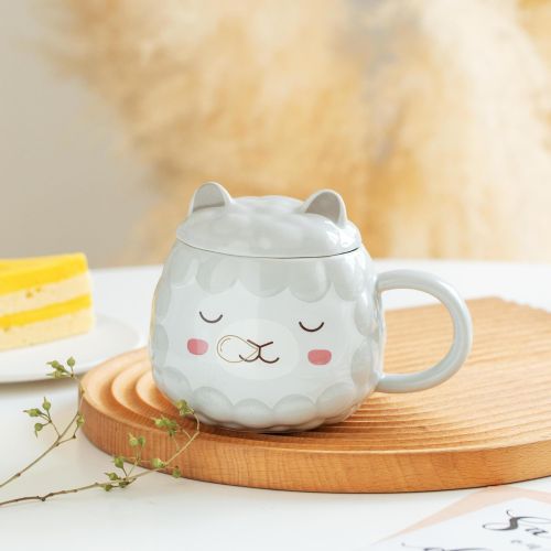 Fashion Cartoon Alpaca Ceramic Mug