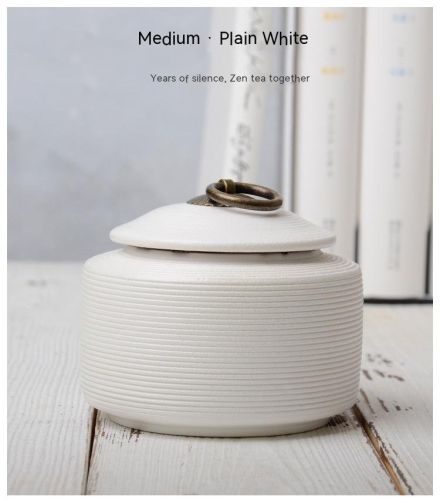 Retro Stoneware Sealed Cans Brushed Glaze-free Tea Storage Pot Moisture-proof Tea Cans